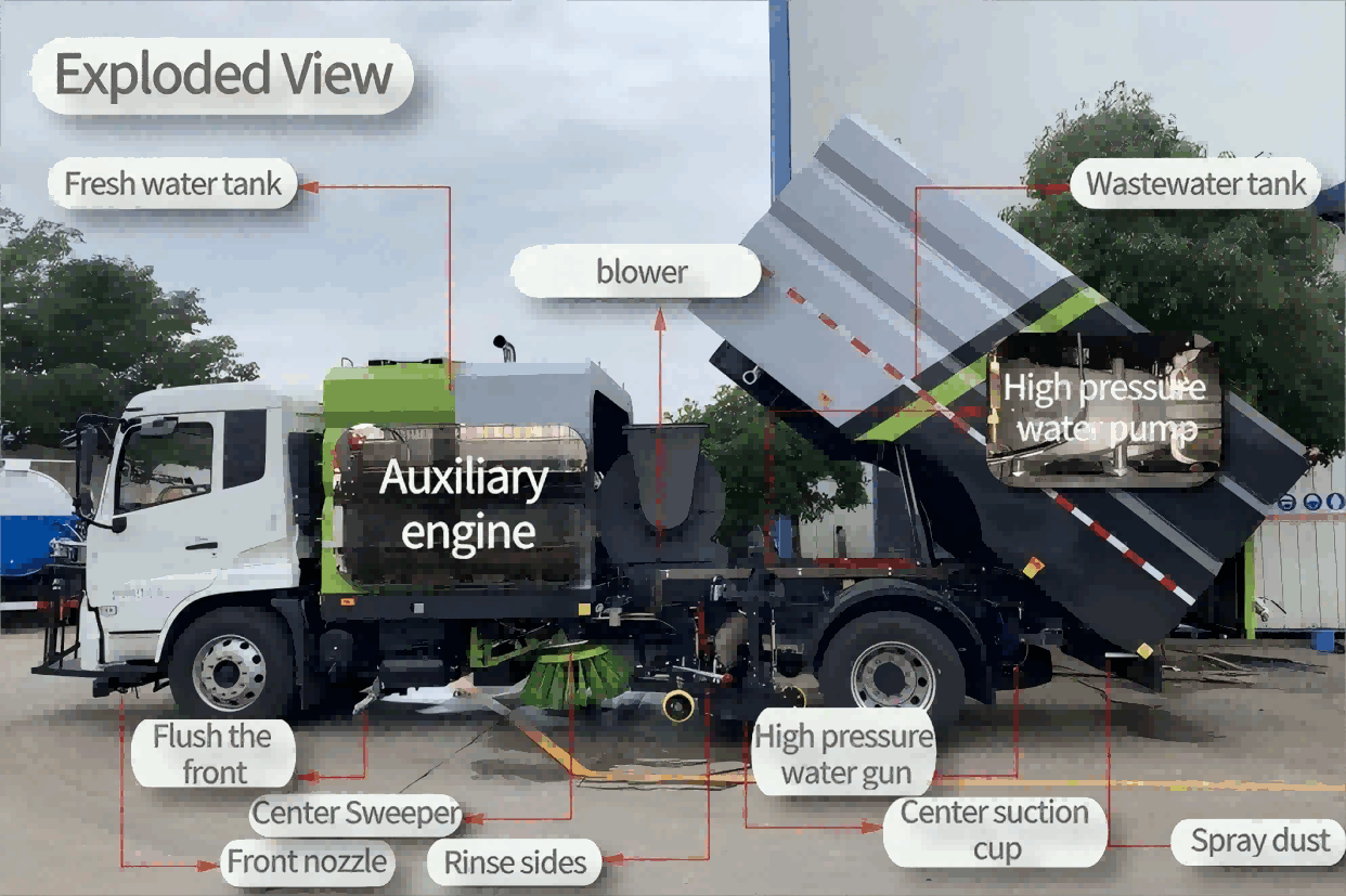 Road sweeper analysis diagram